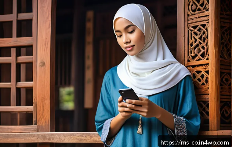 자기 객관화에 대한 사례 연구 - A young Malay woman in casual modern attire, wearing modest clothing and a light hijab, standing in ...